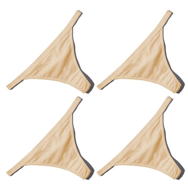 ¡Aprovecha el increíble descuento en el pack de 4 tangas de algodón suave para mujer!