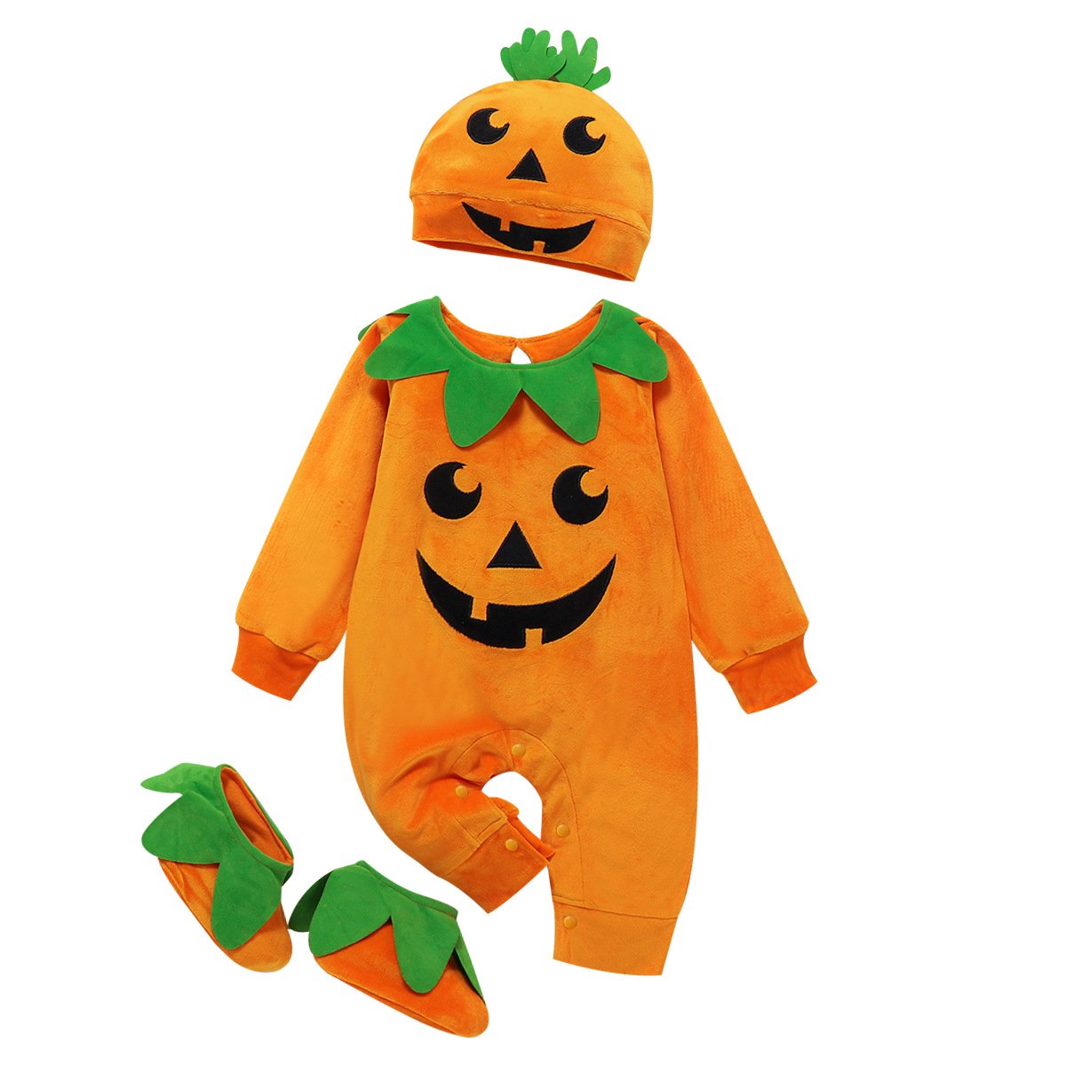 ¡Aprovecha hoy mismo el increíble descuento en este adorable disfraz de calabaza para tu bebé!