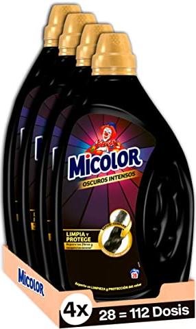 ¡Ahorra con el pack de 4 detergentes en gel Micolor para ropa oscura intensa!