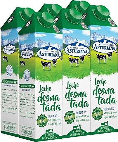 Ahorra un 30% en el pack de 6 bricks de leche desnatada Asturiana ¡Solo por tiempo limitado!
