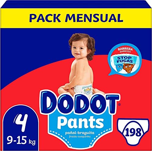 ¡Ahorra al máximo con el paquete de 198 Dodot Pants talla 4!