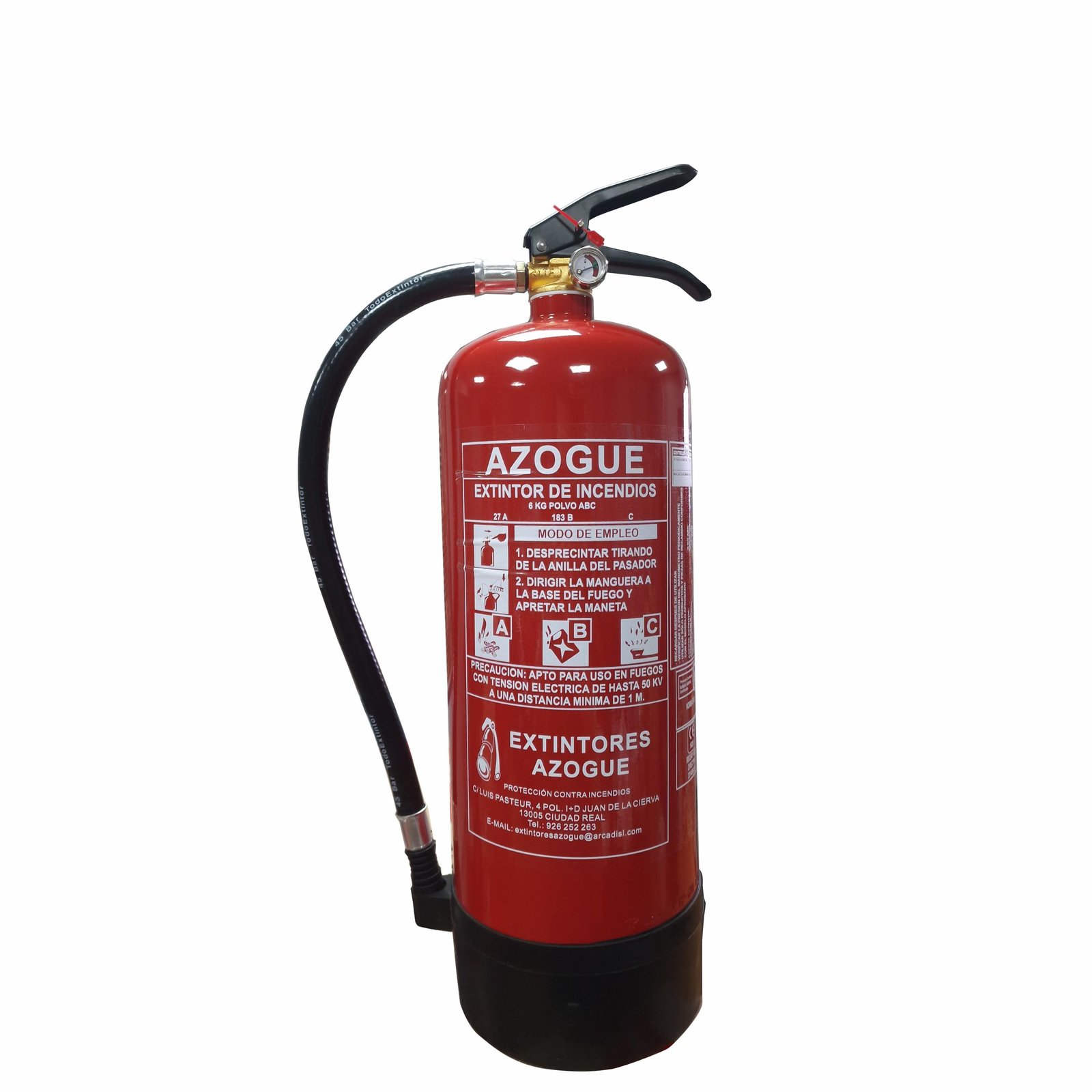 Aprovecha la oferta: Extintor de polvo seco de 6Kg con soporte de pared al mejor precio