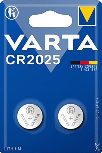 ¡Ahorra al máximo en el pack de 2 pilas Varta CR2025 de botón!