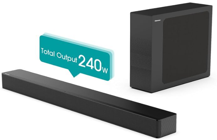 ¡Aprovecha la oferta ahora! Barra de sonido Hisense 240W con Dolby Digital y DTS Virtual X al mejor precio.