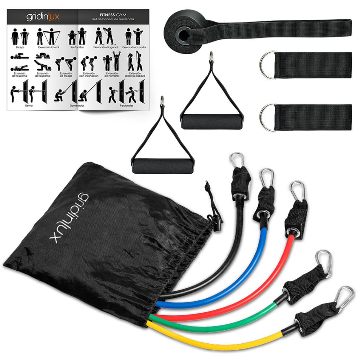 ¡Potencia tu entrenamiento al máximo con este increíble set de Bandas de Resistencia al precio más bajo!
