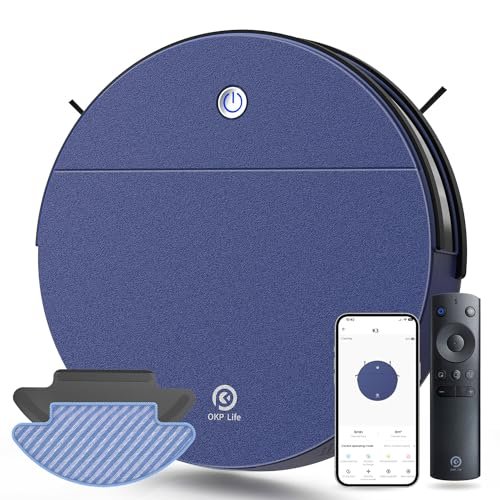 Ahorra tiempo y dinero con el potente robot aspirador OKP: ¡Disfruta de un descuento increíble en este modelo con función de fregado y gran capacidad de depósito!