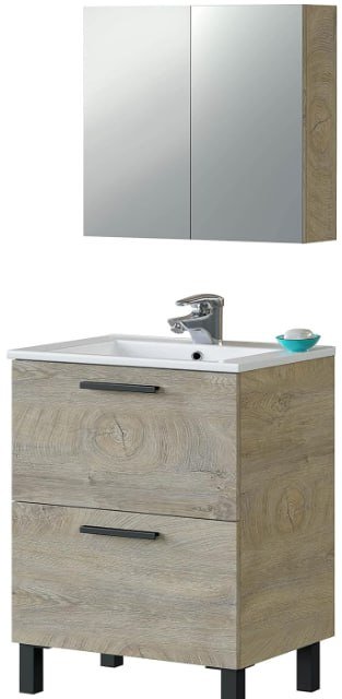 ¡Renueva tu baño con estilo industrial! Descuento exclusivo en mueble de baño con espejo incluido