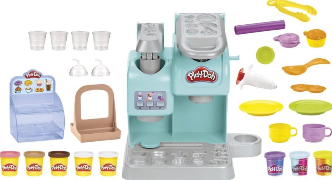 ¡Irresistible oferta! Cafetería XXL Play Doh: 20 accesorios y 8 botes de colores ¡a precio de ensueño!