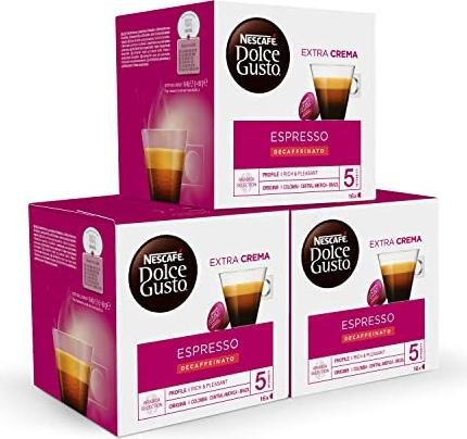 ¡Aprovecha el increíble descuento en el pack de 48 cápsulas del delicioso café Espresso Descafeinado de Dolce Gusto!
