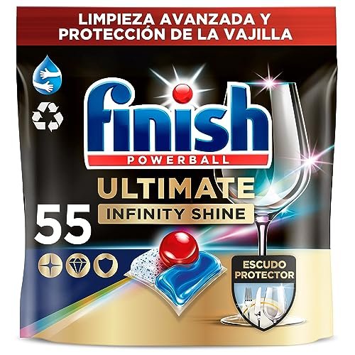 ¡Ahorra al máximo con el increíble pack de 55 pastillas lavavajillas Finish Powerball Ultimate!