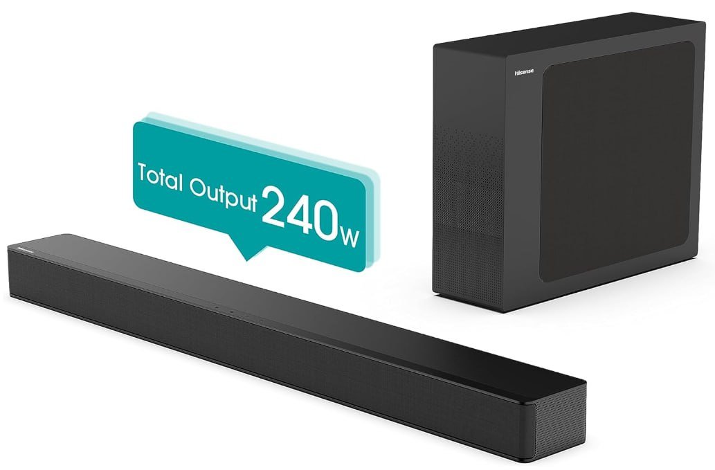 ¡Experiencia de sonido envolvente al mejor precio! Barra de sonido Hisense 240W con Dolby Digital y DTS Virtual X