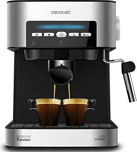 ¡Ahorra ahora en la cafetera Cecotec Espresso con doble salida y vaporizador!