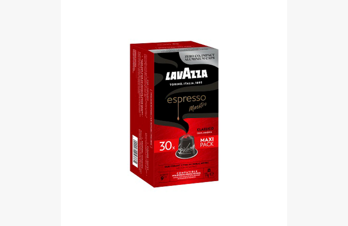 ¡Ahorra Zapercafé Lavazza! Disfruta del sabor único del Espresso Maestro Classico para Nespresso con nuestro super precio en el maxi pack de 30 cápsulas