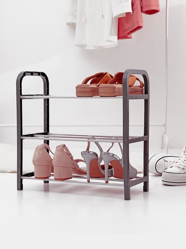 ¡Ahorra espacio en casa con el zapatero de almacenaje de 3 pisos!