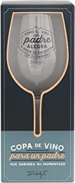 Sorprende a papá con esta copa de vino Mr Wonderful al 50% de descuento
