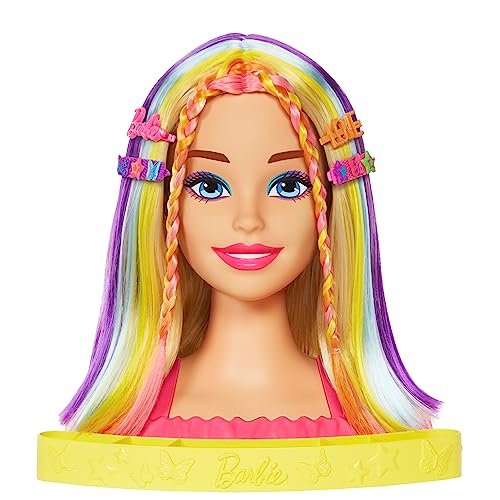 ¡Luce un cabello espectacular con el increíble busto original de Barbie y sus 22 accesorios de peluquería!