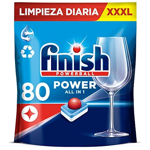 ¡El mejor precio en el maxi pack de 80 cápsulas para lavavajillas Finish Powerball!
