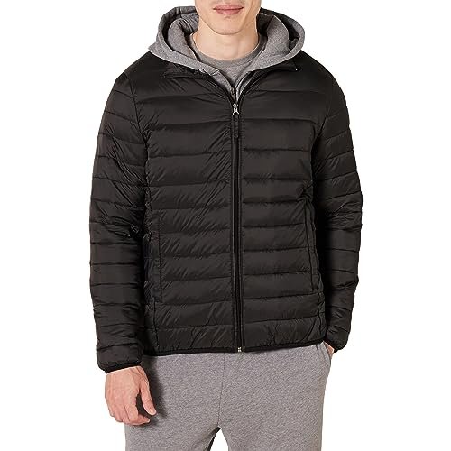 ¡Ahorra ahora en la chaqueta acolchada ligera para hombre de Amazon Essentials con tejido resistente al agua!