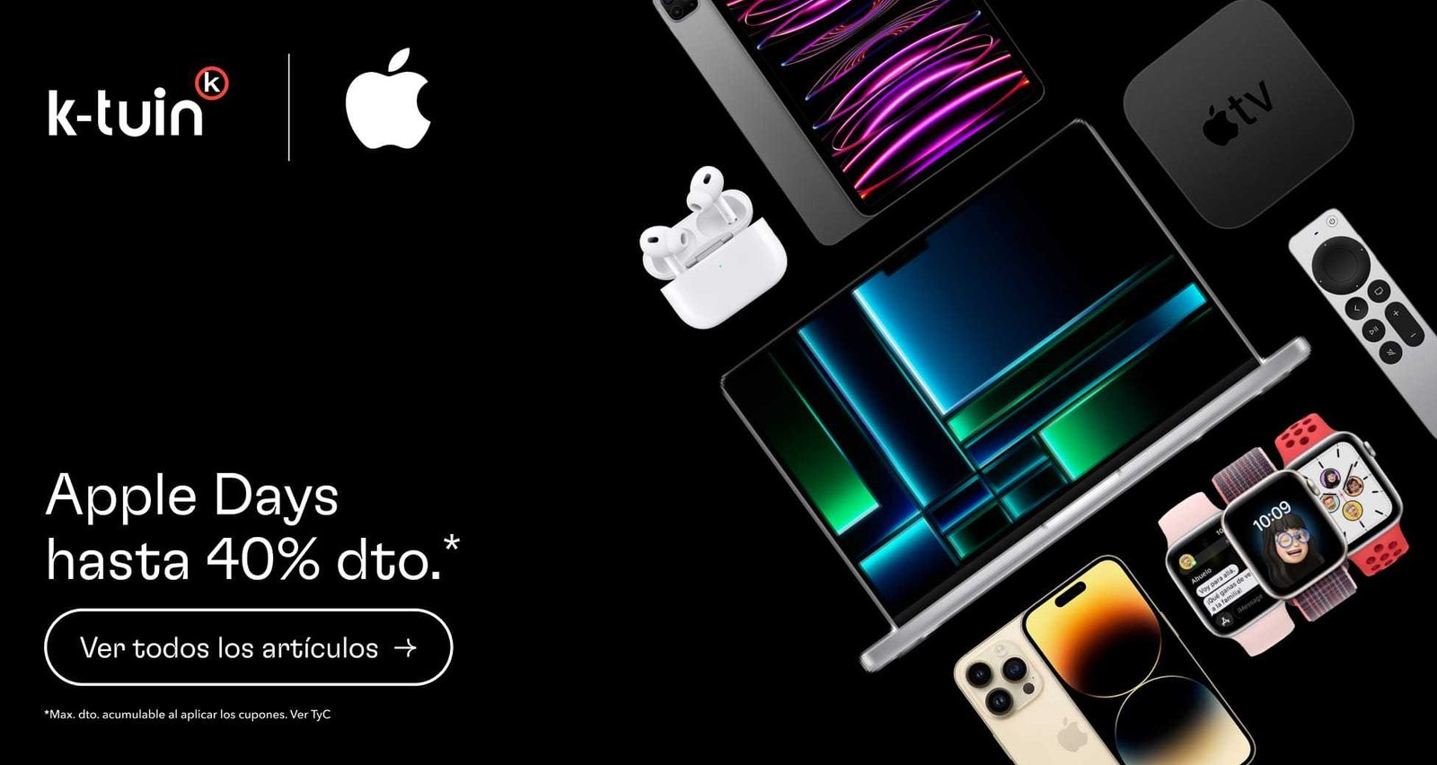 ¡Aprovecha ahora los increíbles descuentos de hasta un 40% en los productos Top Gama de Apple!
