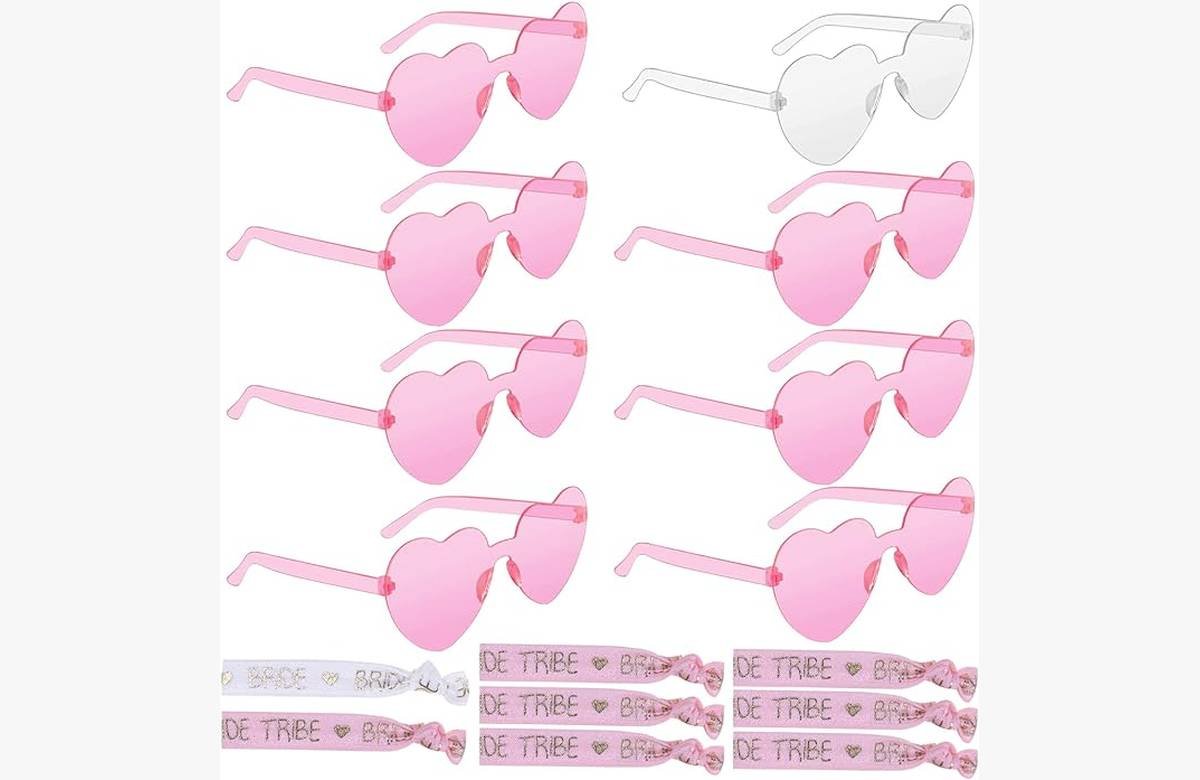 ¡Deslumbra en Carnaval con estas 8 Gafas de Sol en Forma de Corazón sin Montura! ¡No te pierdas esta Oferta Limitada!