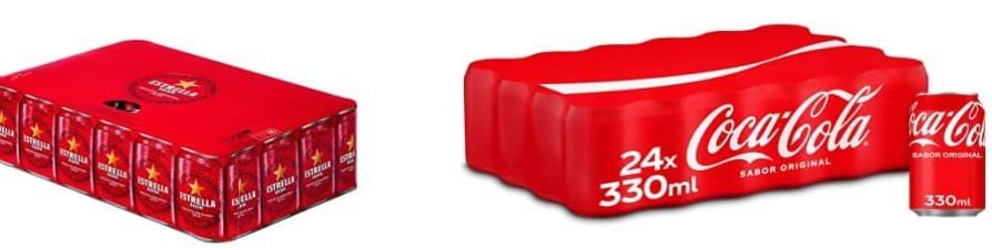 ¡Ahorra un 50% en el Maxi pack de Coca Cola y Cerveza Estrella Damm con envío Prime a casa!