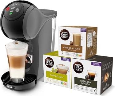 ¡Descubre la oferta única para tu café perfecto con la cafetera Dolce Gusto Genio S y 3 cajas de cápsulas variadas!