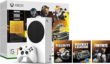 ¡Aprovecha la ganga Black Friday de la Xbox Serie S! ¡Conquista todos los juegos con el increíble Gilded Hunter pack y contenido adicional de Fortnite, Rocket League y Fall Guys!