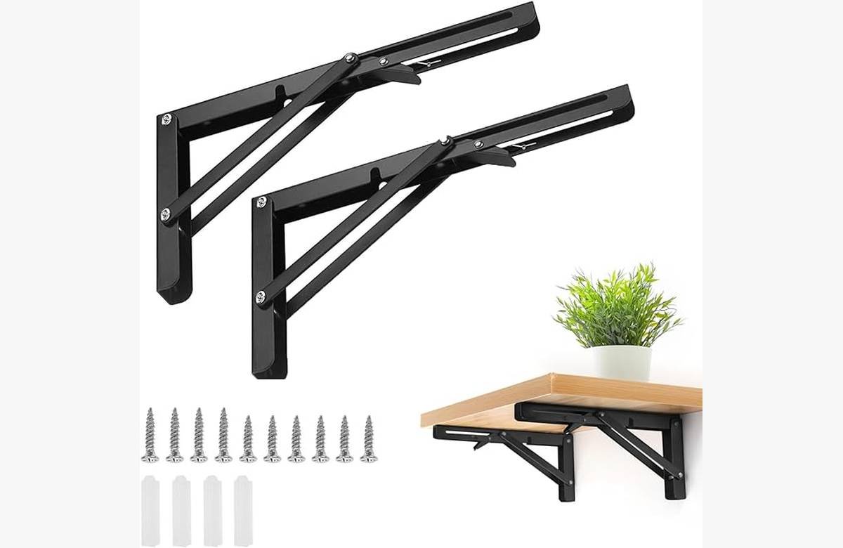 ¡Ahorra al máximo y disfruta del envío Prime en estas escuadras abatibles para montar estantes!