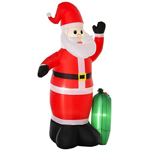 ¡Aprovecha el mejor precio para este impresionante Papá Noel inflable con luces LED para iluminar tus fiestas!