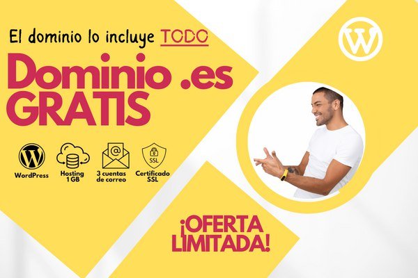¡Aprovecha la promoción de Nominalia y obtén un año de hosting y dominio gratis! No te pierdas esta oportunidad única antes de que se agote.