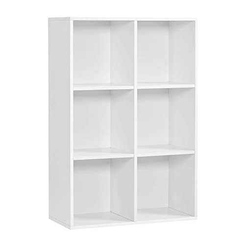 ¡Aprovecha el descuento de infarto en la estantería Vasagle de 6 compartimentos en color blanco!