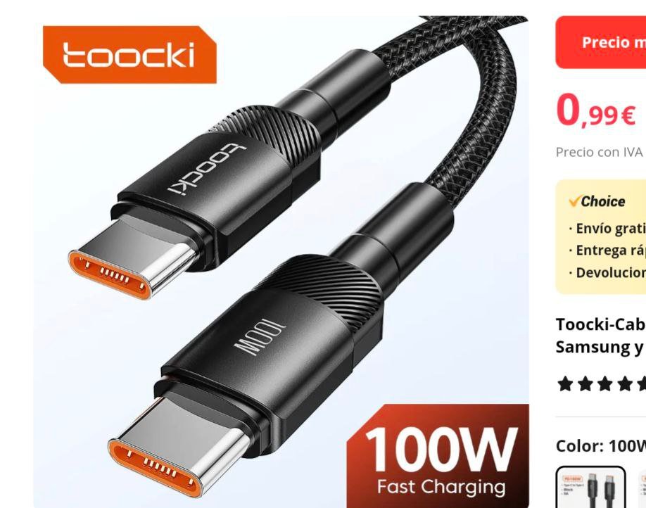 ¡Obtén tu cable de carga rápida y USB por solo 1€ al crear tu cuenta ahora mismo!