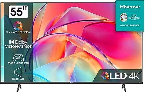¡Increíble oferta! Televisor Hisense QLED 4K 55 con Quantum Dot Colour y Dolby Vision Atmos ¡Impresiona con la mejor calidad de imagen!