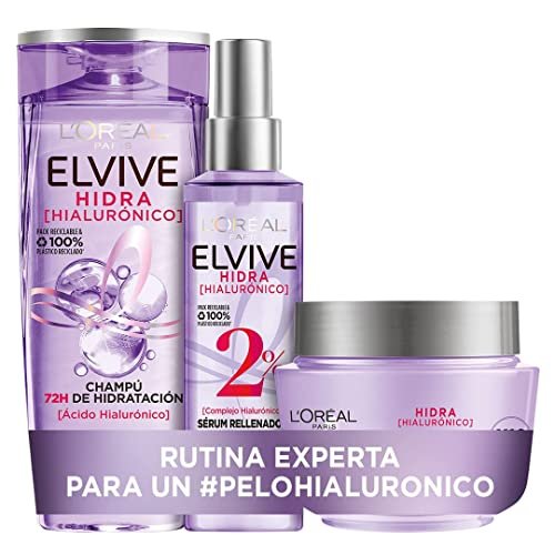 ¡Luce un cabello radiante y rejuvenecido con el increíble Pack Hidra Hialurónico de Elvive!