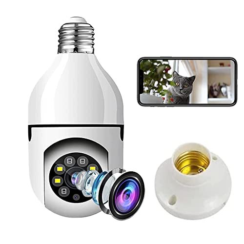 ¡Captura cada momento con esta cámara de vigilancia Wifi y giro 360 en diseño de bombilla a precio insuperable!