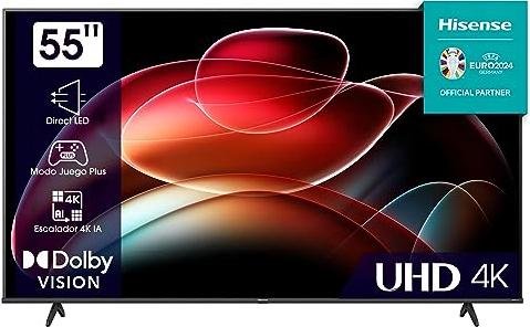 ¡Oferta única! Televisor Hisense UHD 4K de 55“ con Dolby Vision y modo juego plus con DTS Virtual X a precio irresistible