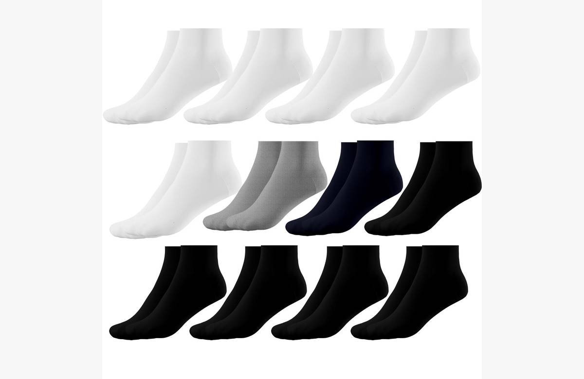 ¡Ahorra al máximo! 12 pares de calcetines tobilleros para hombre a precio irresistible