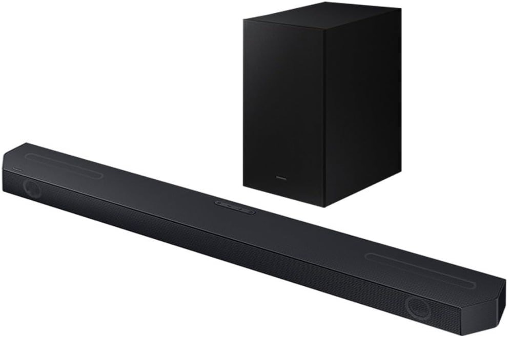 ¡Aprovecha el increíble descuento en la barra de sonido Samsung Dolby Atmos 3.1 con Q Symphony y subwoofer inalámbrico! ¡Sonido envolvente de alta calidad a un precio mínimo!