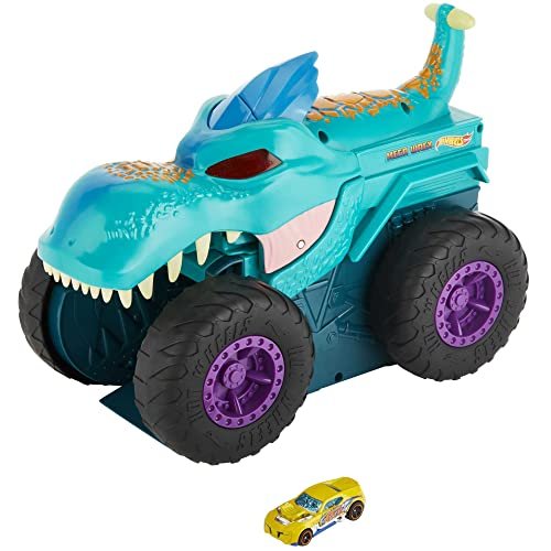 ¡Aprovecha la oferta única del Hot Wheels Monster Truck Mega Wrex y llévatelo al precio más bajo con luces y sonidos!