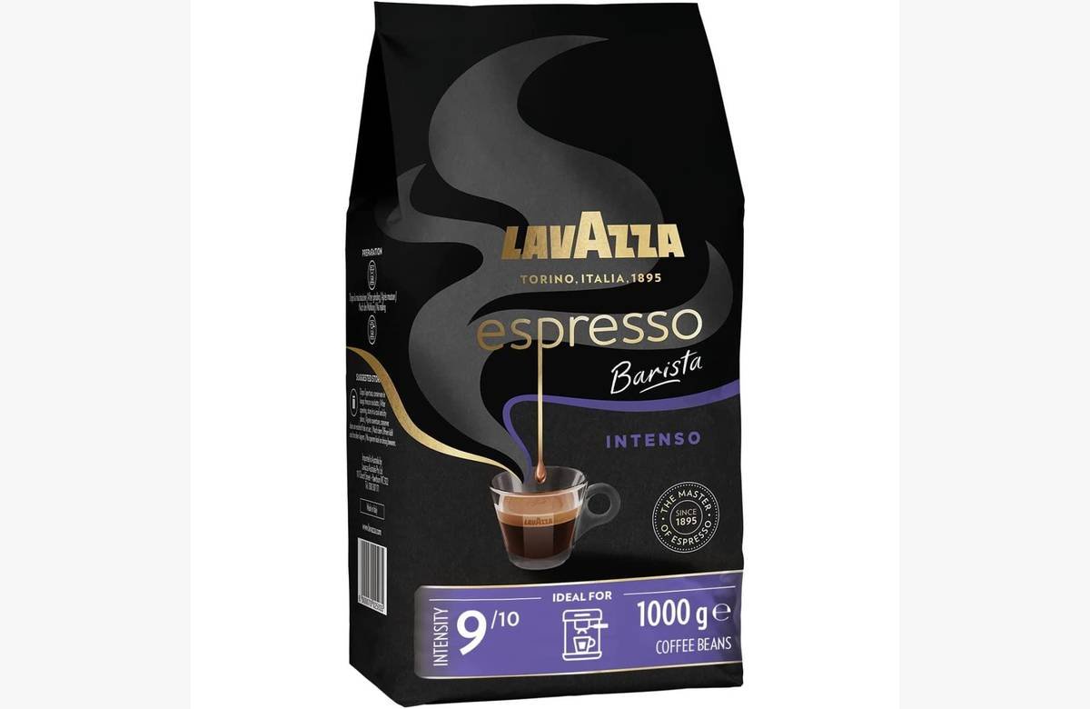 ¡Aprovecha el descuento del 50% en el delicioso café en grano tostado Lavazza Espresso Barista Intenso de 1Kg!