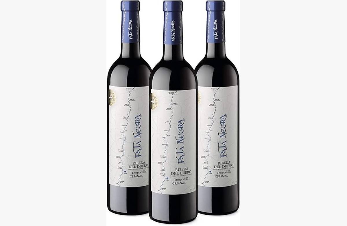 ¡Descubre el irresistible pack de 3 botellas de Vino tinto Pata Negra Crianza de Ribera del Duero, por menos de 6€ cada una!
