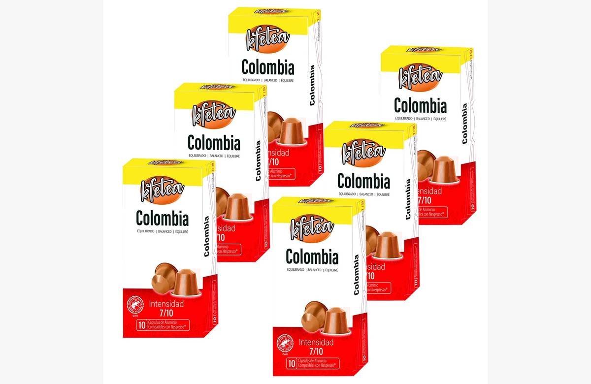 ¡No te pierdas esta oferta única! 60 cápsulas de café Colombia compatibles Nespresso, con certificación Rainforest Alliance.