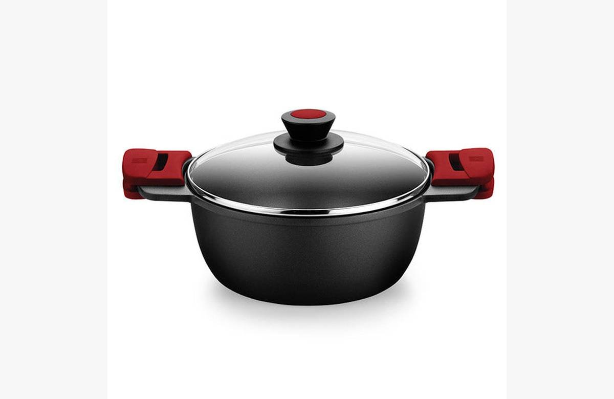 ¡No te pierdas esta oferta exclusiva! Cacerola Alta Premiere Bra: ¡de 20 a 32 cm con tapa de cristal y asas de silicona! ¡Disfruta de una distribución perfecta de temperatura y un revestimiento antiadherente!