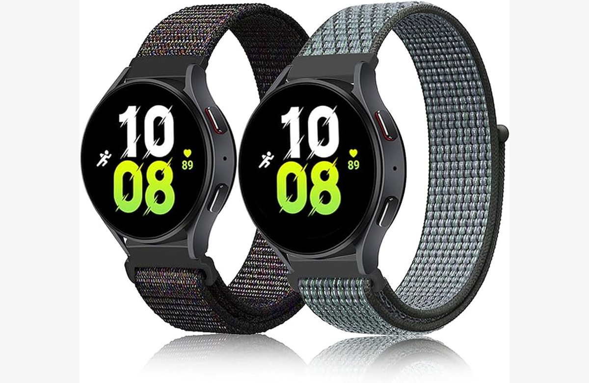 ¡Aprovecha esta oferta exclusiva! Doble pack de correas de reloj de nailon ajustable con cierre de velcro