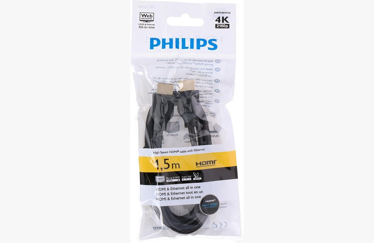 ¡Cable HDMI Philips! Vive una experiencia visual 4K única con calidad y precio insuperables. ¡No te quedes sin el tuyo!