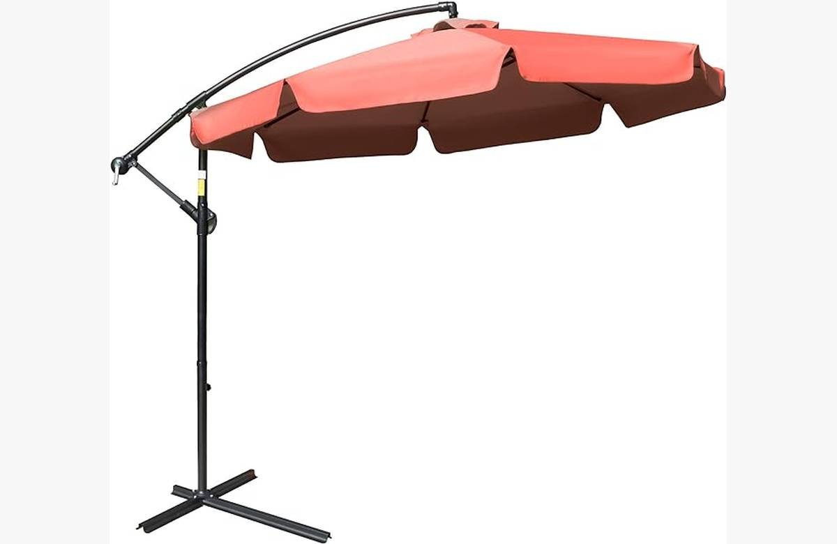 Aprovecha esta oferta única: Parasol excéntrico de 8 costillas a un precio irresistible para darle sombra a tu terraza