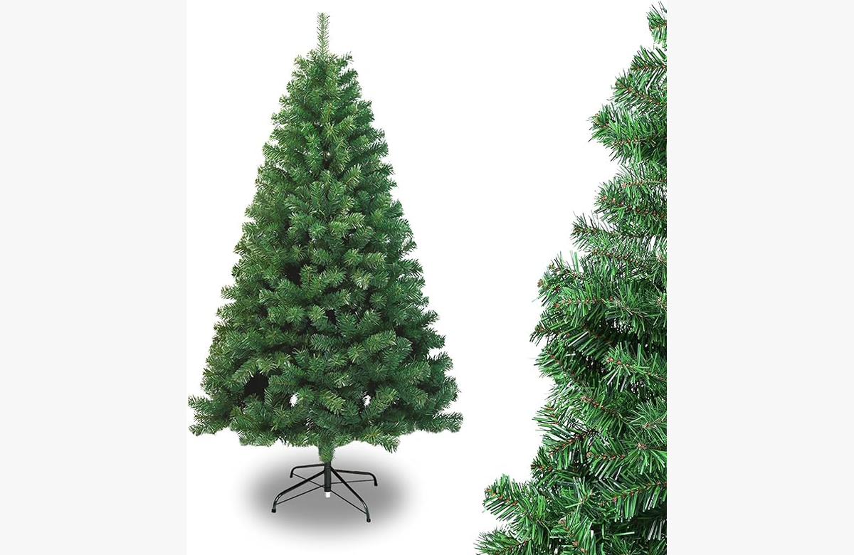 Ahorra tiempo y dinero creando un ambiente navideño mágico con el Árbol de Navidad Artificial de 150 cm – ¡35% de descuento con código!