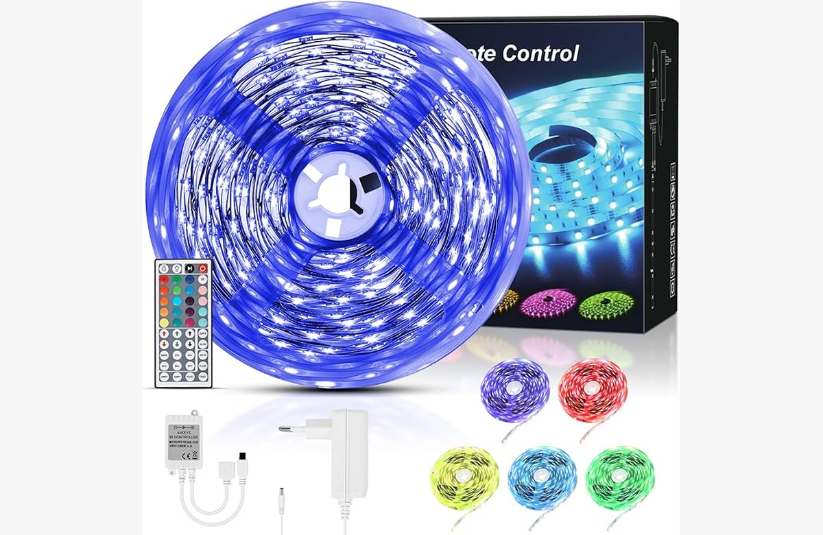 Lleva a casa la magia de las luces LED OUSFOT: 5m de largo, 150 LED y 20 colores impactantes ¡Aprovecha esta oferta exclusiva!