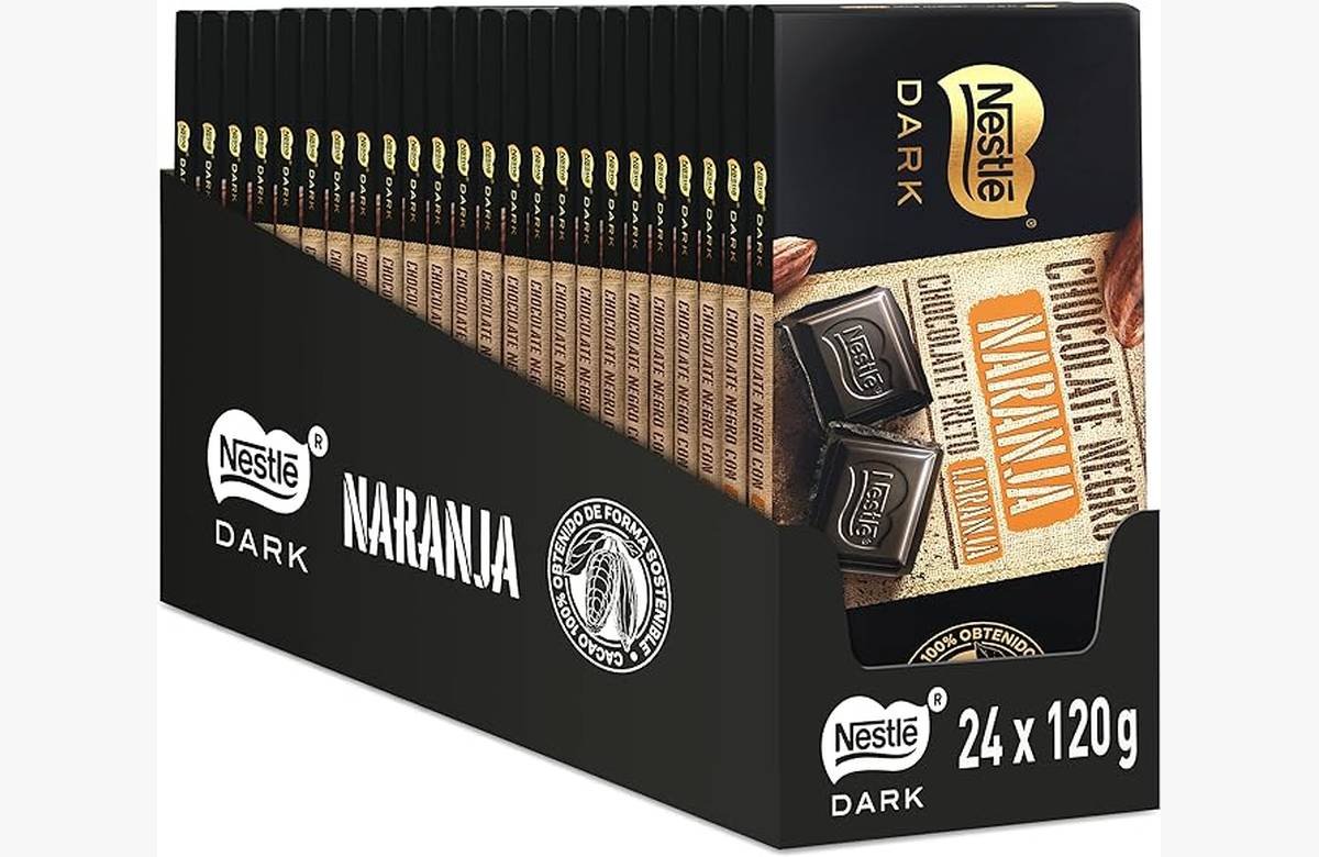 ¡Siente la irresistible tentación de Nestle Dark Chocolate Negra con Naranja! ¡Oferta exclusiva: 24 x 120 g a un precio increíble!