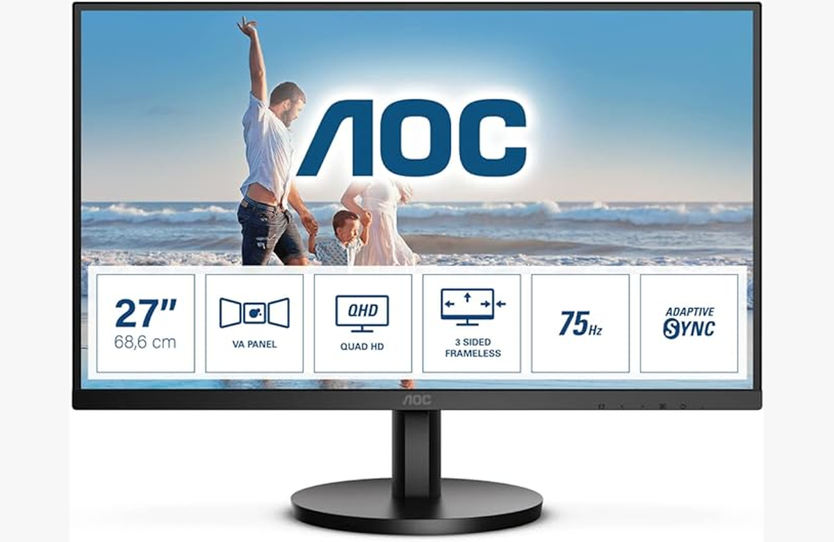 Aprovecha el descuento único en el monitor QHD de 27 pulgadas AOC Q27B3MA antes de que se agote